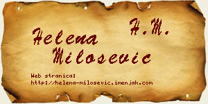 Helena Milošević vizit kartica